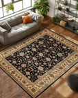 Tapis d'Orient BAHRAM Noir – STUDIO DECO