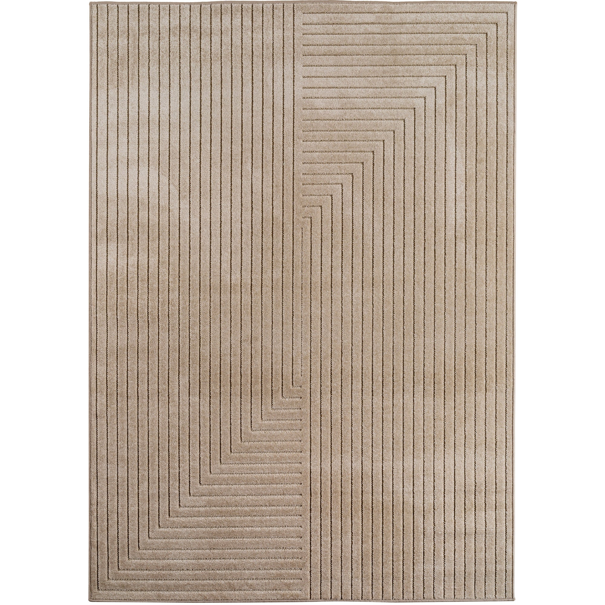 Tapis poils courts à relief NOLAN Beige – STUDIO DECO