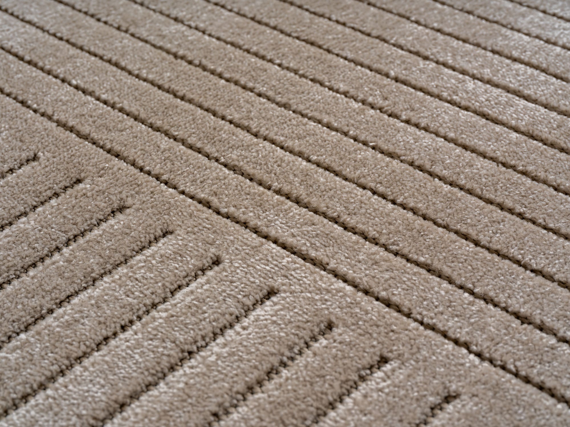 Tapis poils courts à relief NOLAN Beige – STUDIO DECO