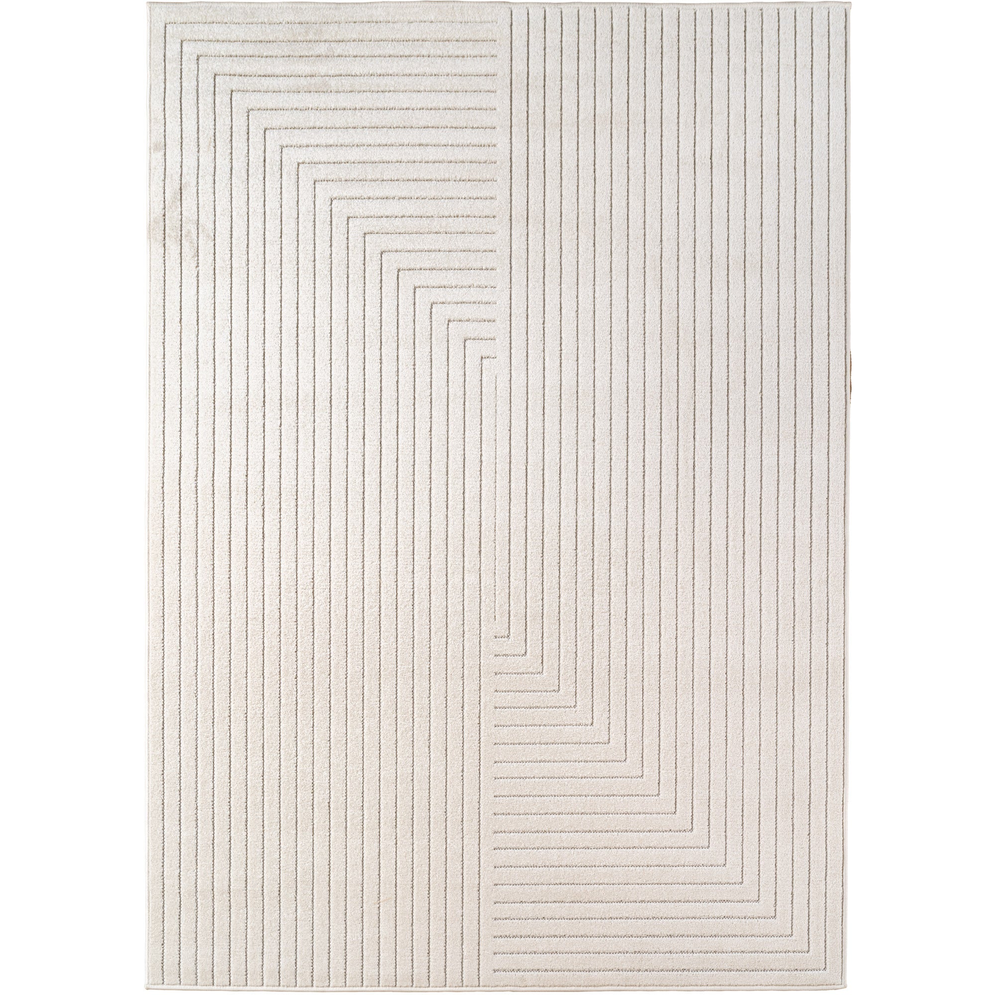 Tapis poils courts à relief NOLAN Crème – STUDIO DECO