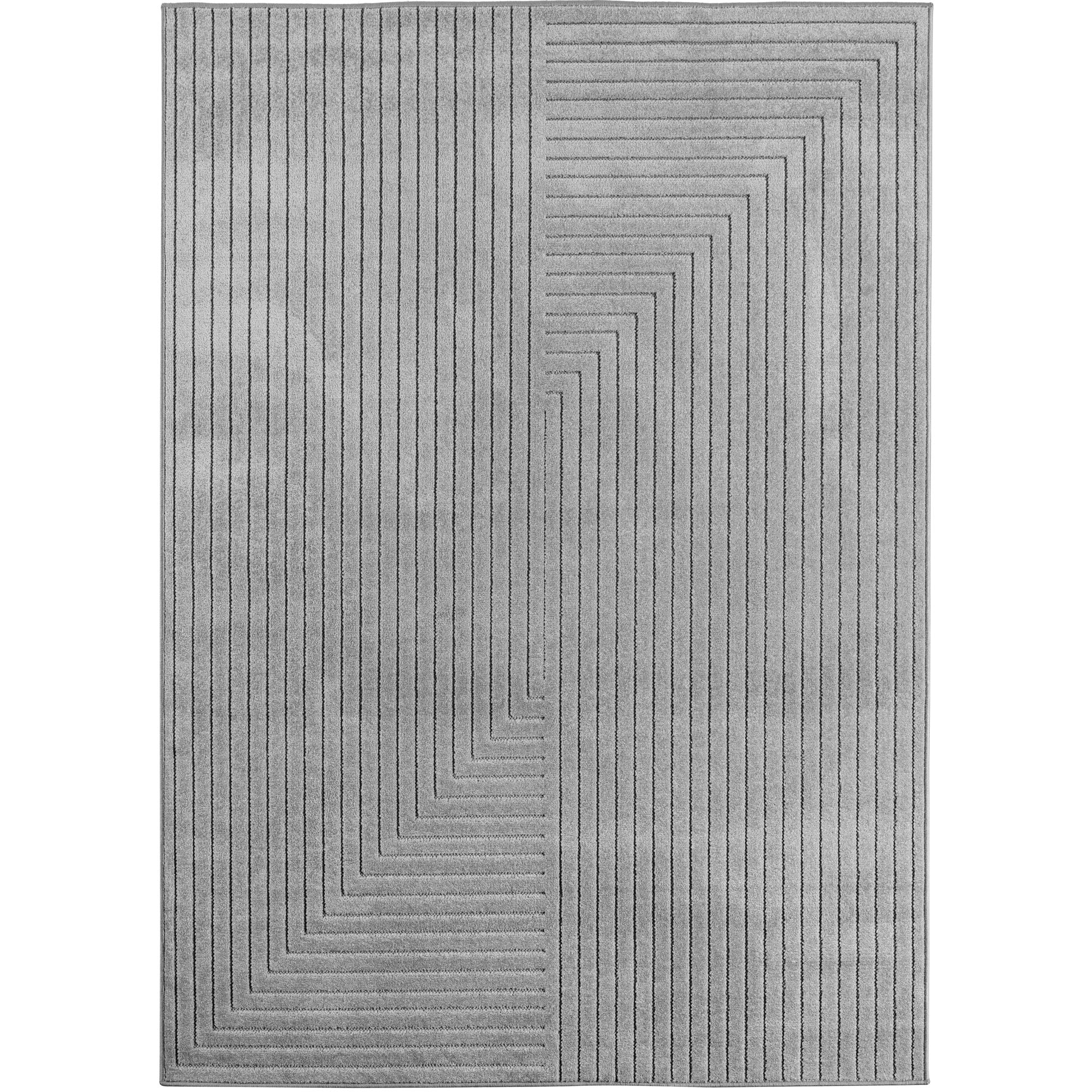 Tapis poils courts à relief NOLAN Gris – STUDIO DECO