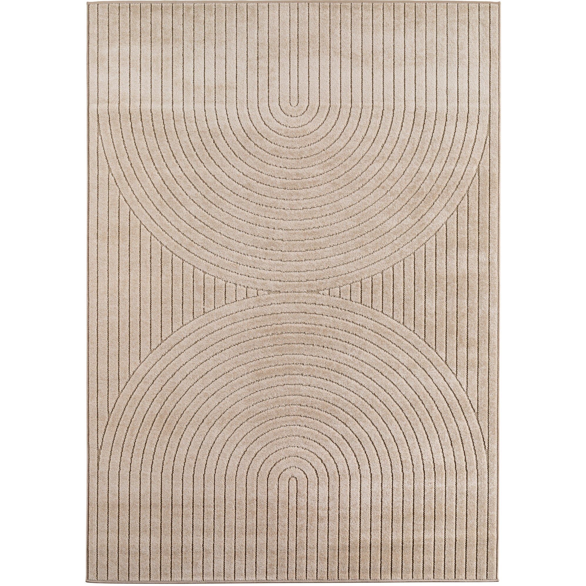 Tapis poils courts à relief PAOLA Beige – STUDIO DECO