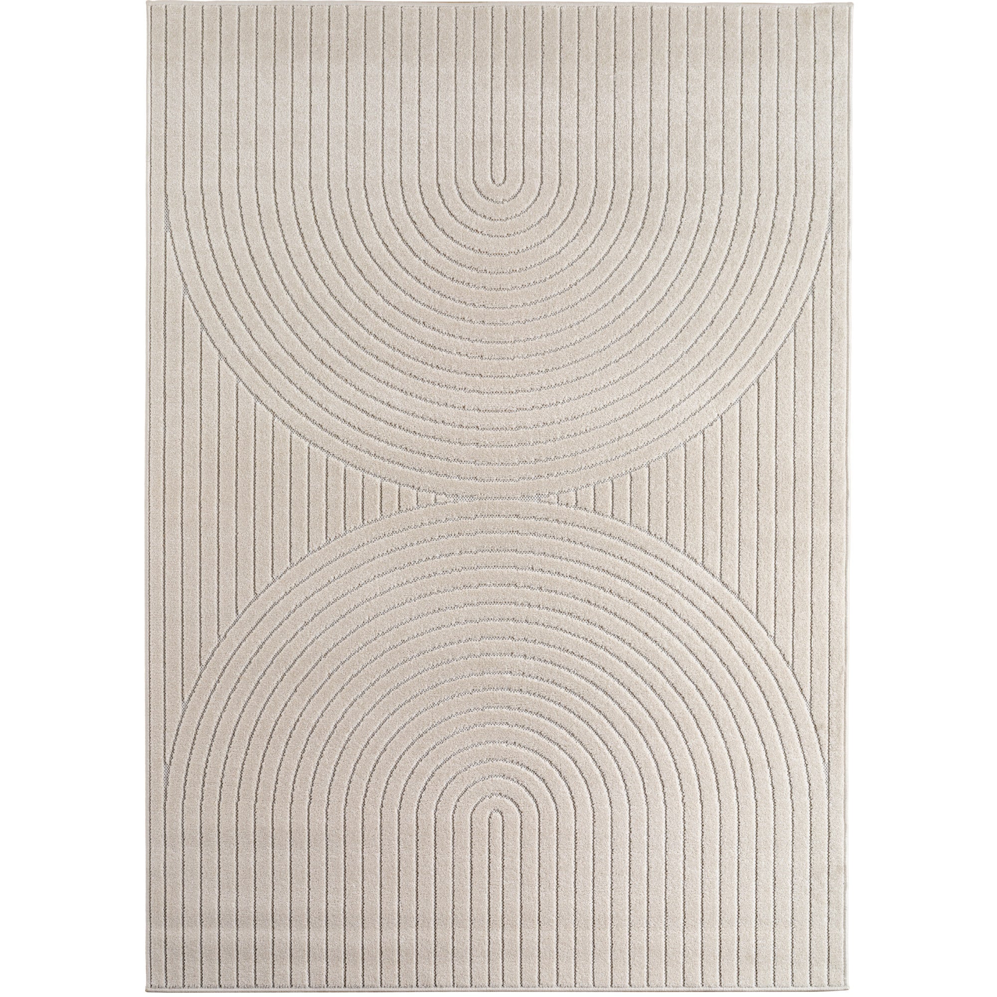 Tapis poils courts à relief PAOLA Crème – STUDIO DECO