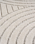 Tapis poils courts à relief PAOLA Crème – STUDIO DECO