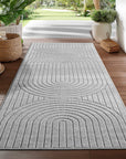 Tapis poils courts à relief PAOLA Gris – STUDIO DECO