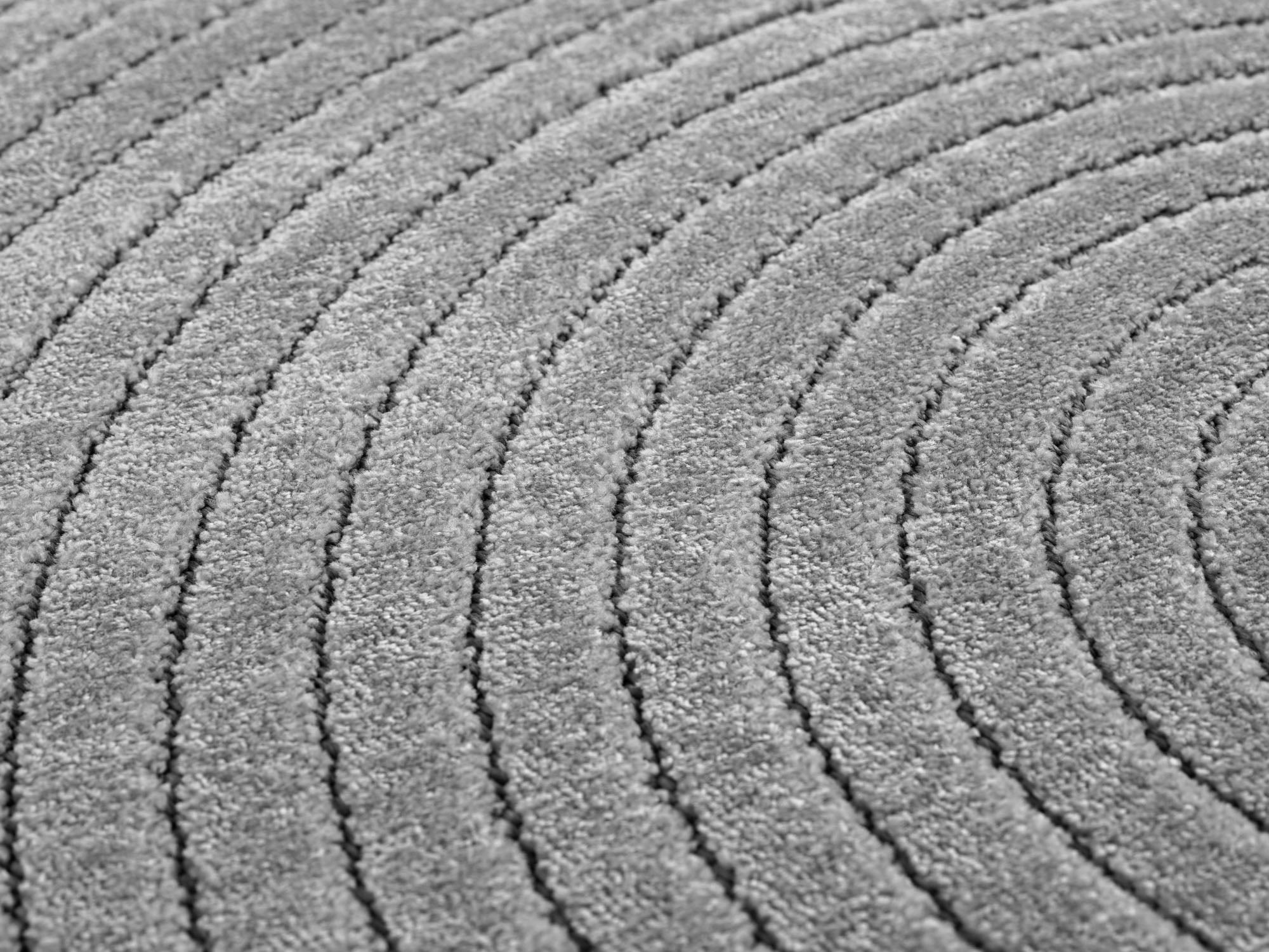 Tapis poils courts à relief PAOLA Gris – STUDIO DECO