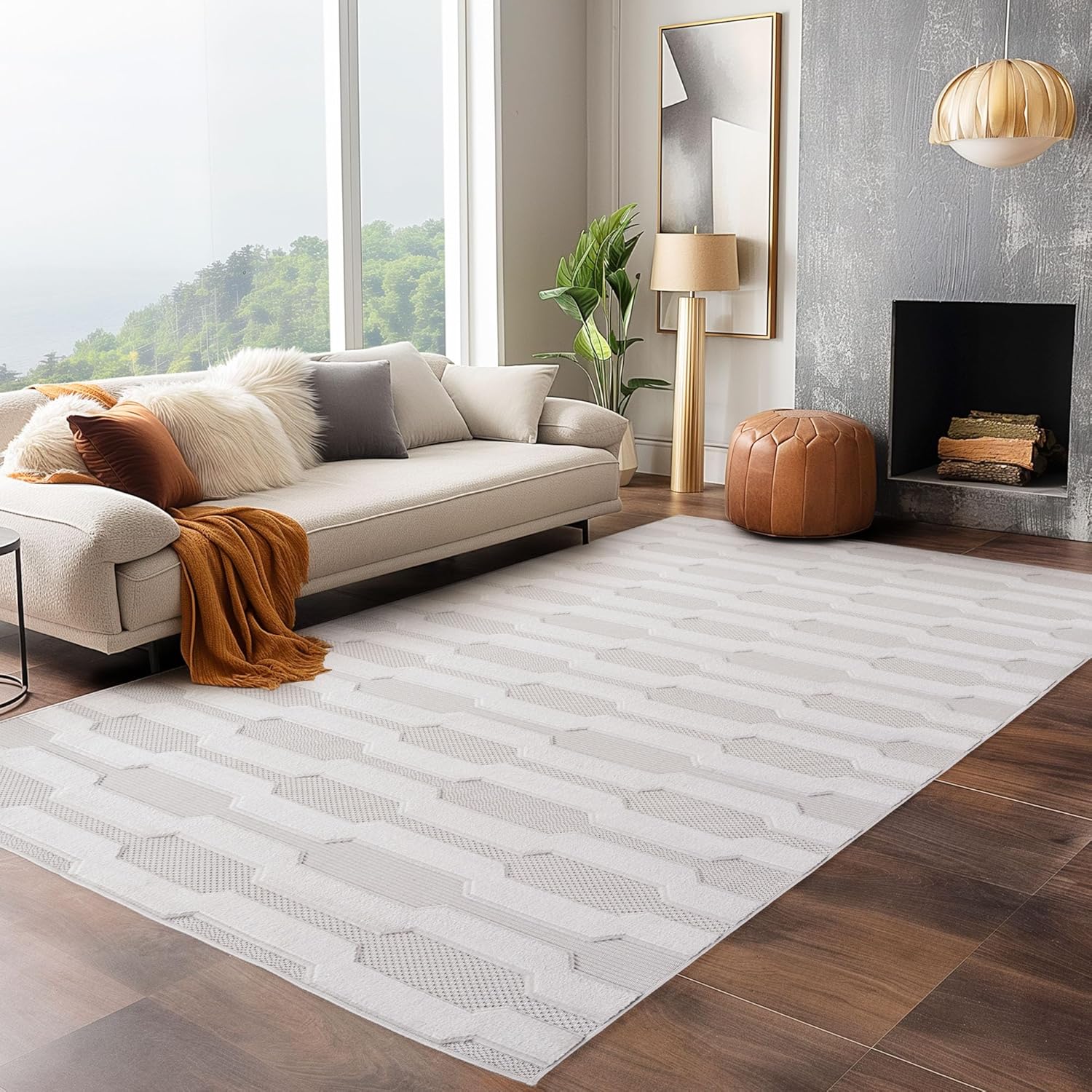 Tapis Scandinave à motifs en relief STAVERN – STUDIO DECO