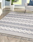 Tapis Boho Chic à franges tressées – STUDIO DECO