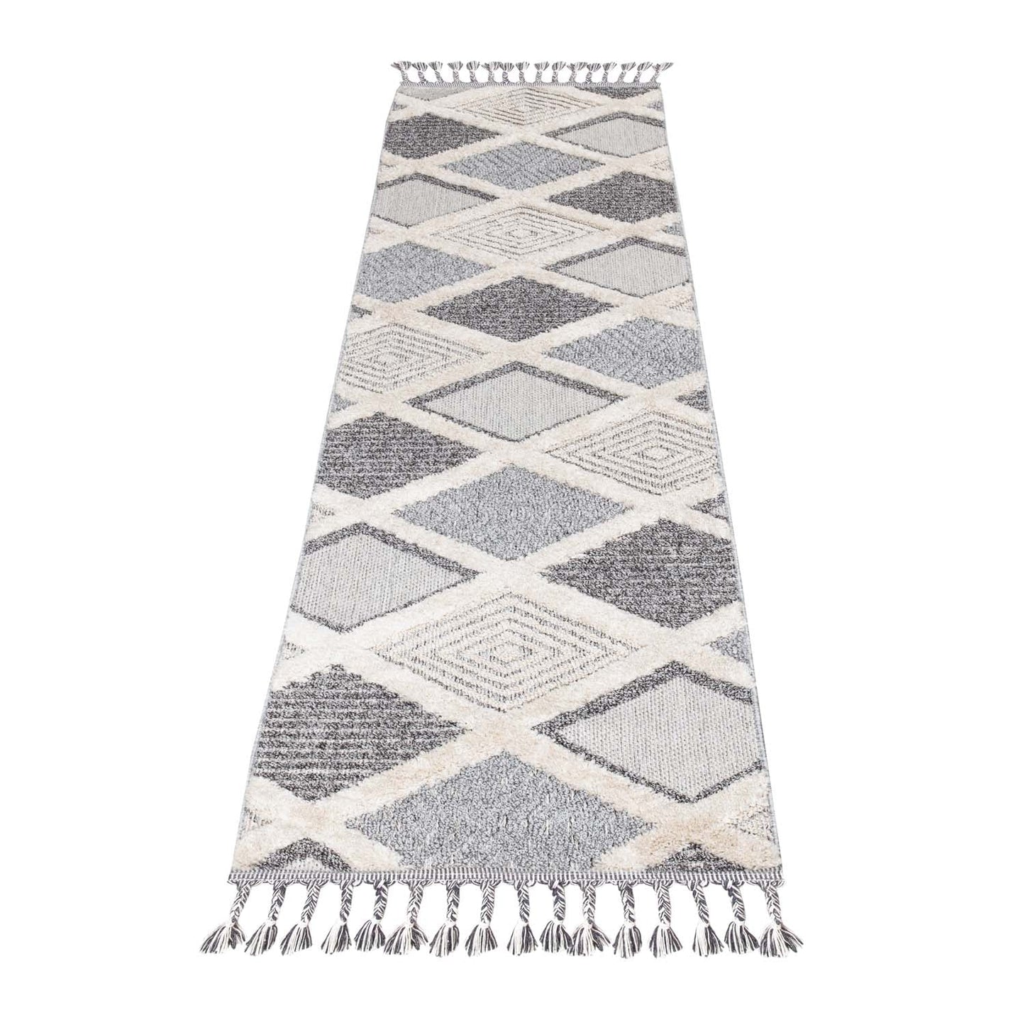 Tapis Boho Chic à franges tressées