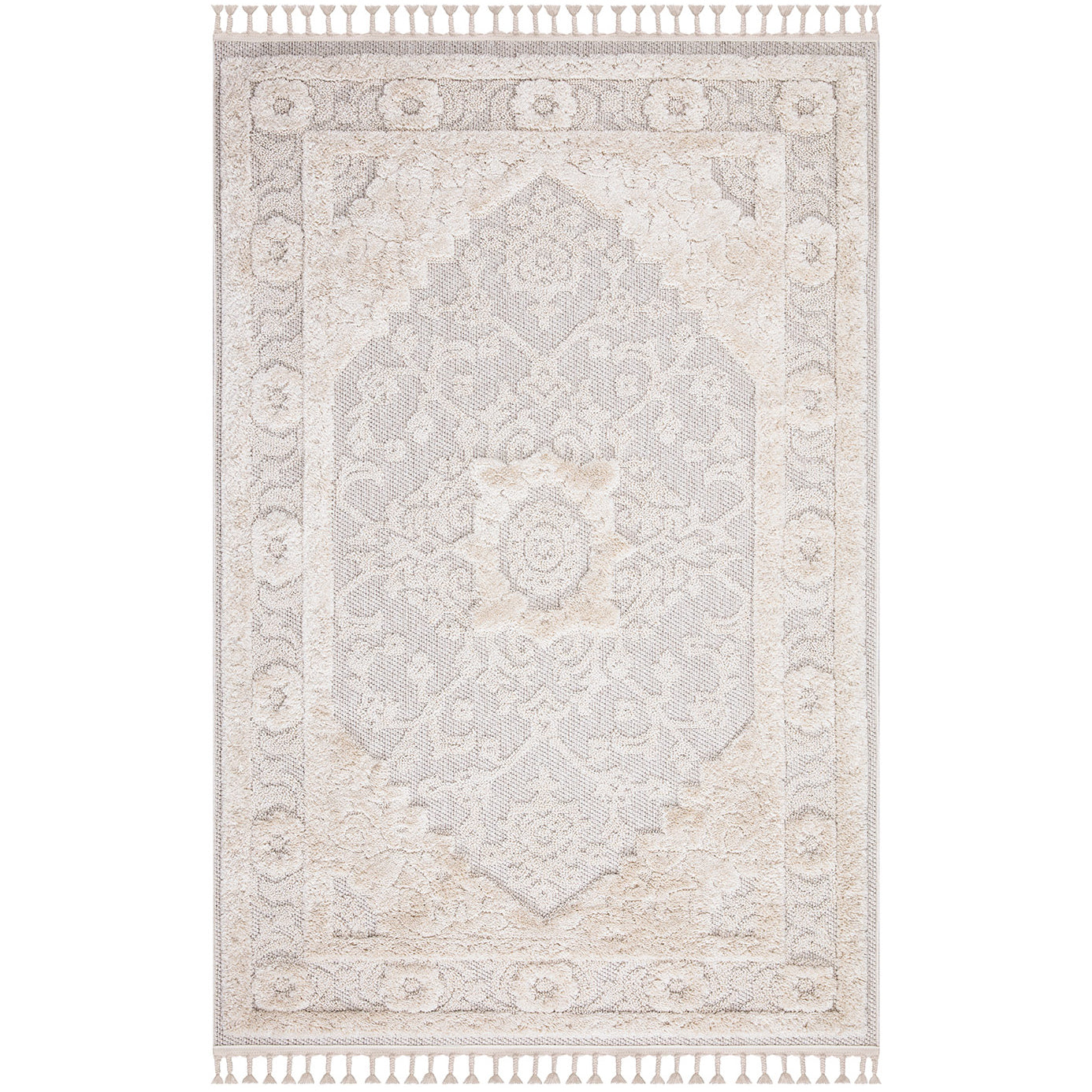 Tapis Boho Chic à franges tressées