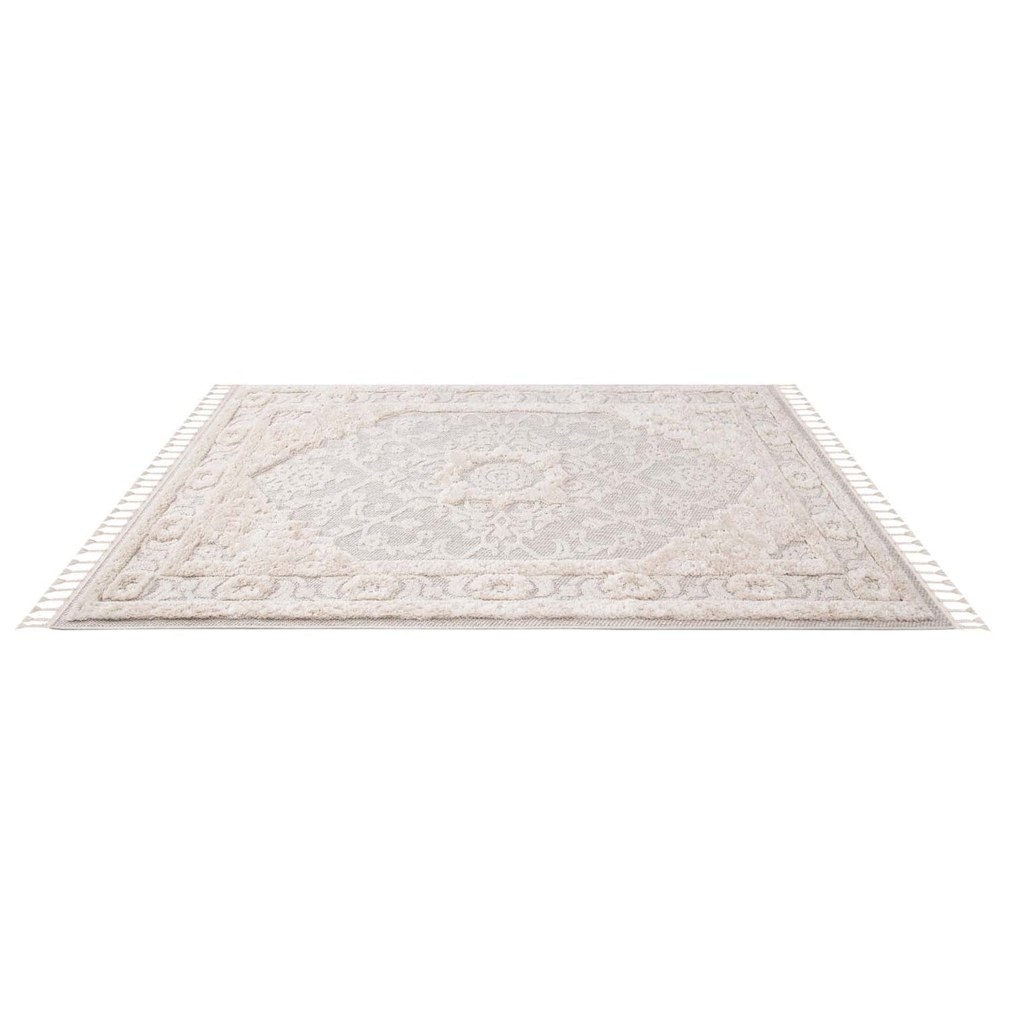 Tapis Boho Chic à franges tressées