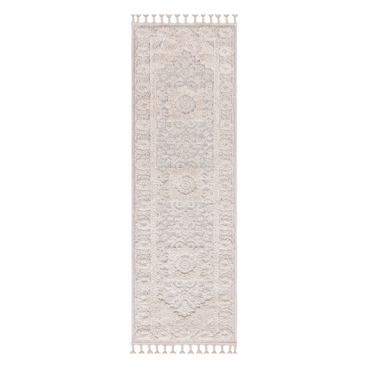 Tapis Boho Chic à franges tressées