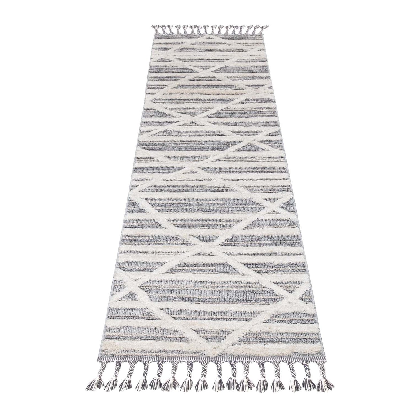 Tapis Boho Chic à franges tressées