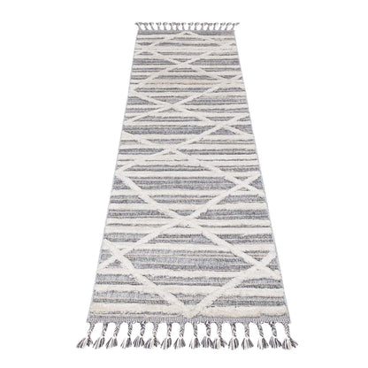 Tapis Boho Chic à franges tressées