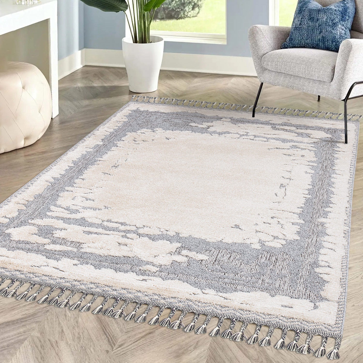 Tapis Boho Chic à franges tressées – STUDIO DECO