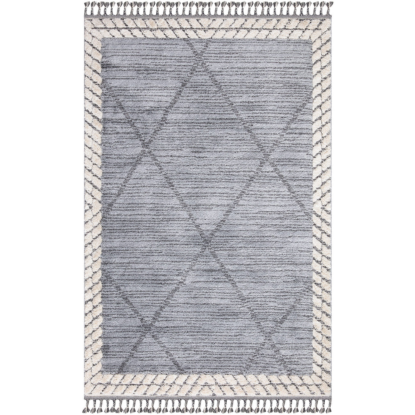 Tapis Boho Chic à franges tressées