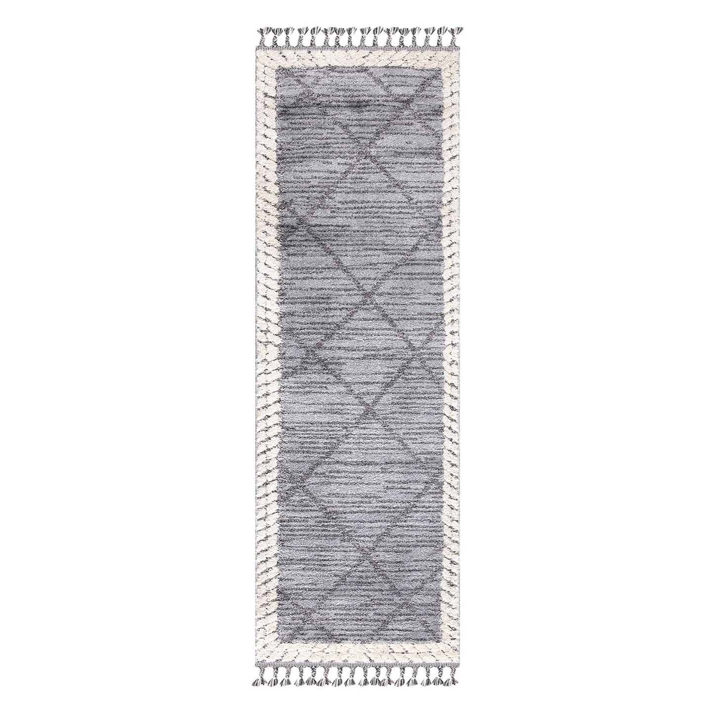 Tapis Boho Chic à franges tressées