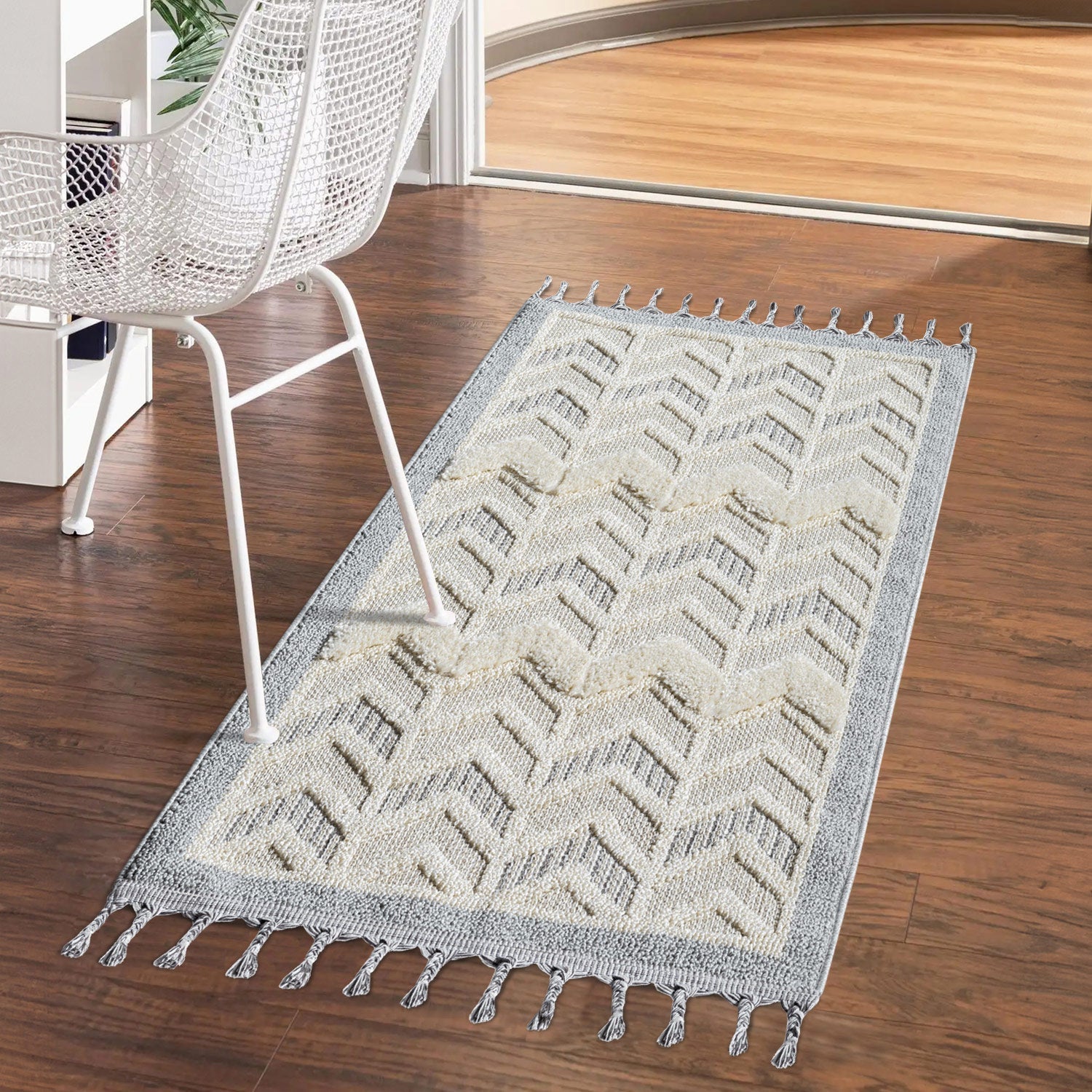 Tapis de couloir Boho Chic à franges tressées – STUDIO DECO