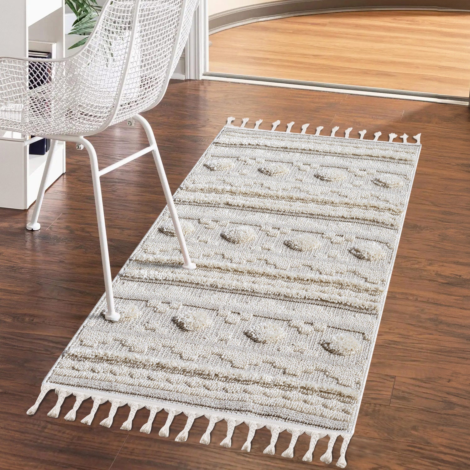 Tapis de couloir Boho Chic à franges tressées – STUDIO DECO