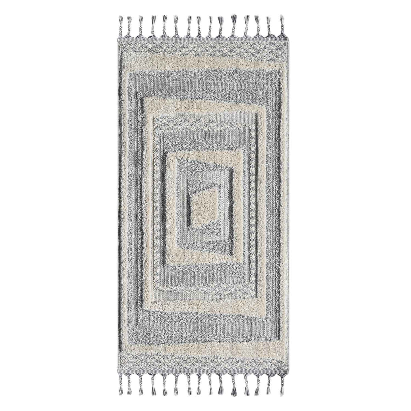 Tapis Boho Chic à franges tressées