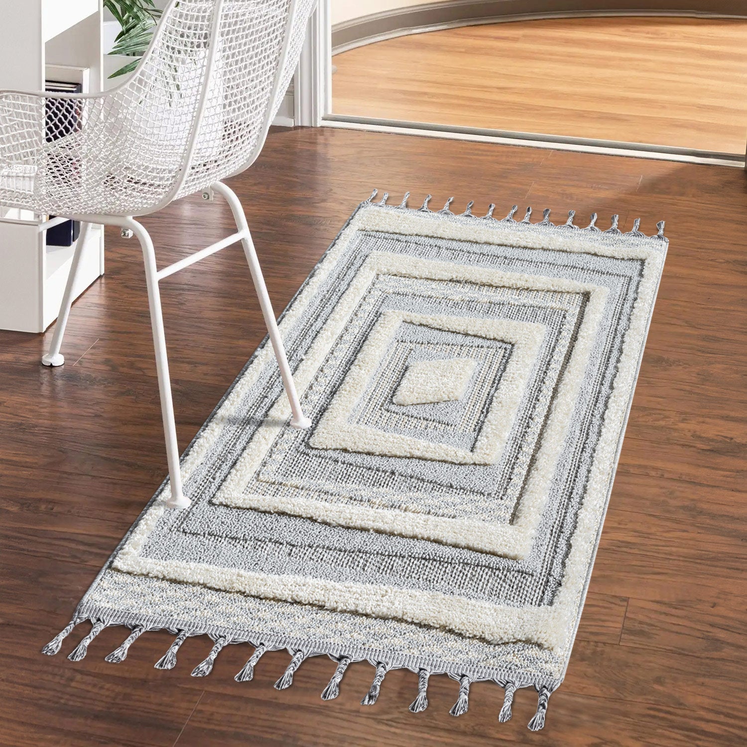 Tapis de couloir Boho Chic à franges tressées – STUDIO DECO