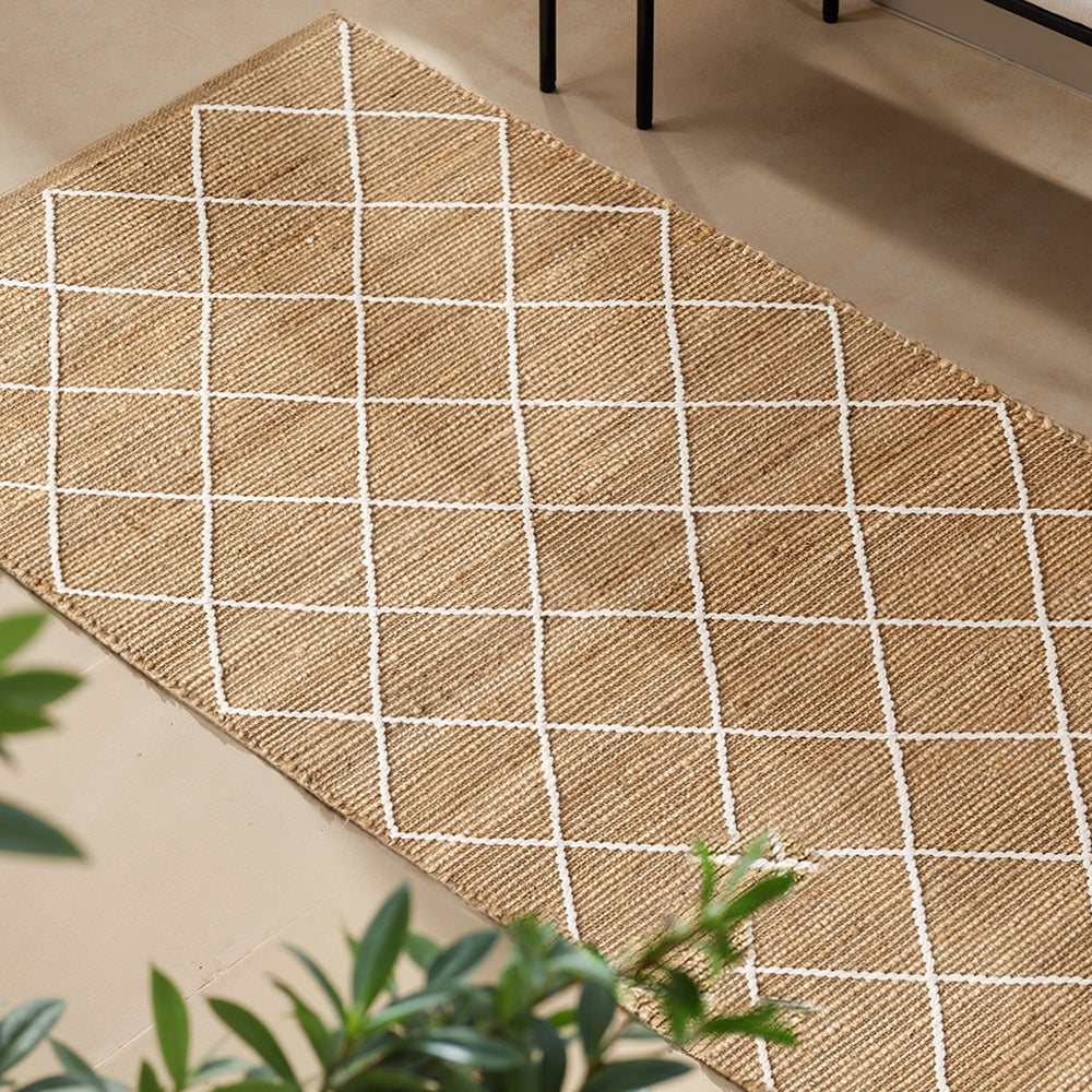 Tapis en Jute KUNU motifs en Relief – STUDIO DECO