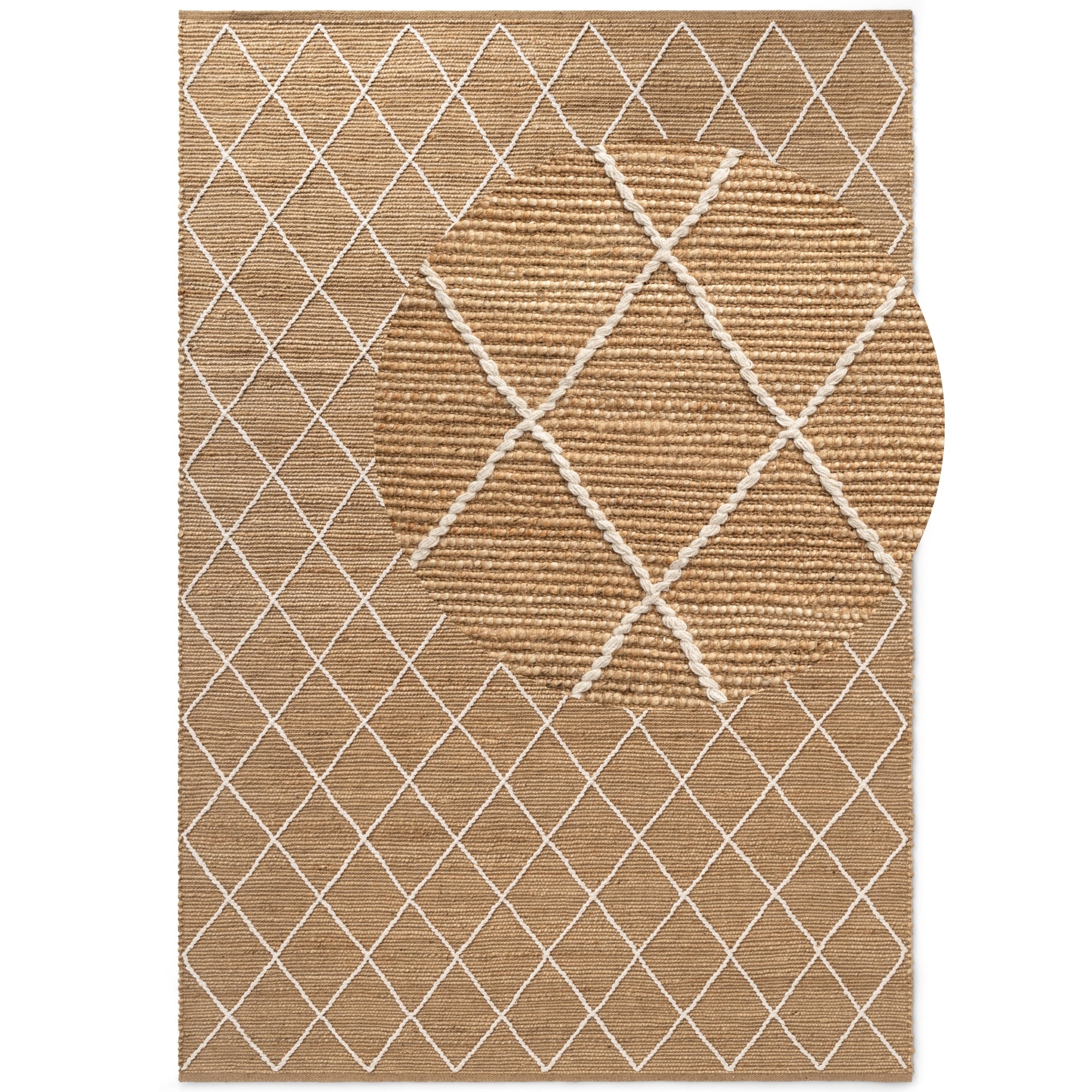 Tapis en Jute à motifs en Relief – STUDIO DECO