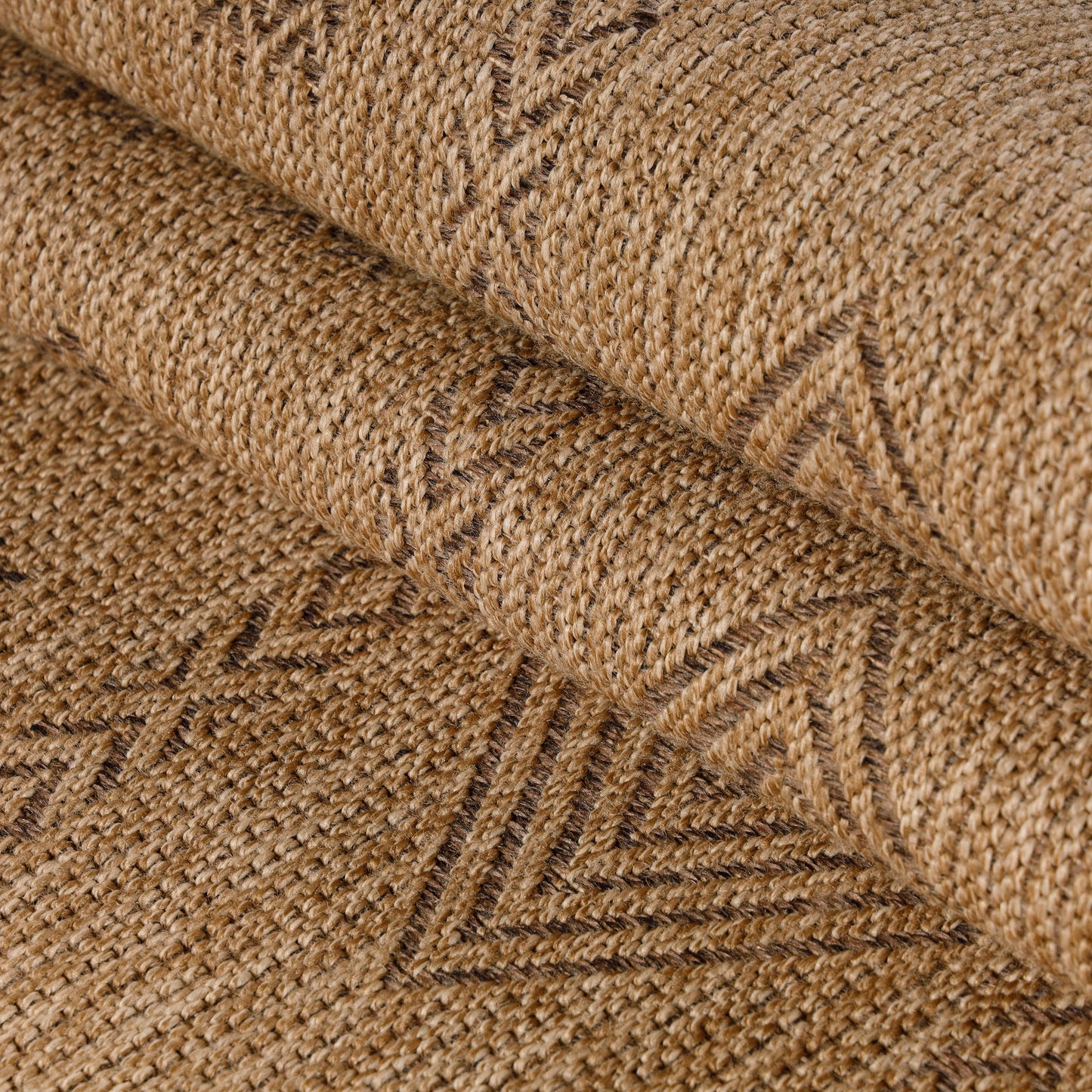 Tapis aspect jute Naturelle Beige et Noir