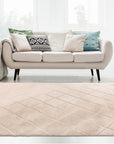 Tapis Super Doux à motif losanges en Relief - Beige – STUDIO DECO