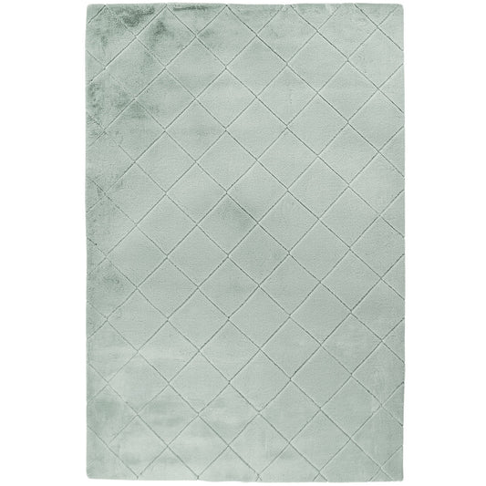 Tapis Super Doux à motif losanges en Relief - Vert Jade