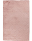 Tapis Super Doux à motif losanges en Relief - Rose poudré – STUDIO DECO