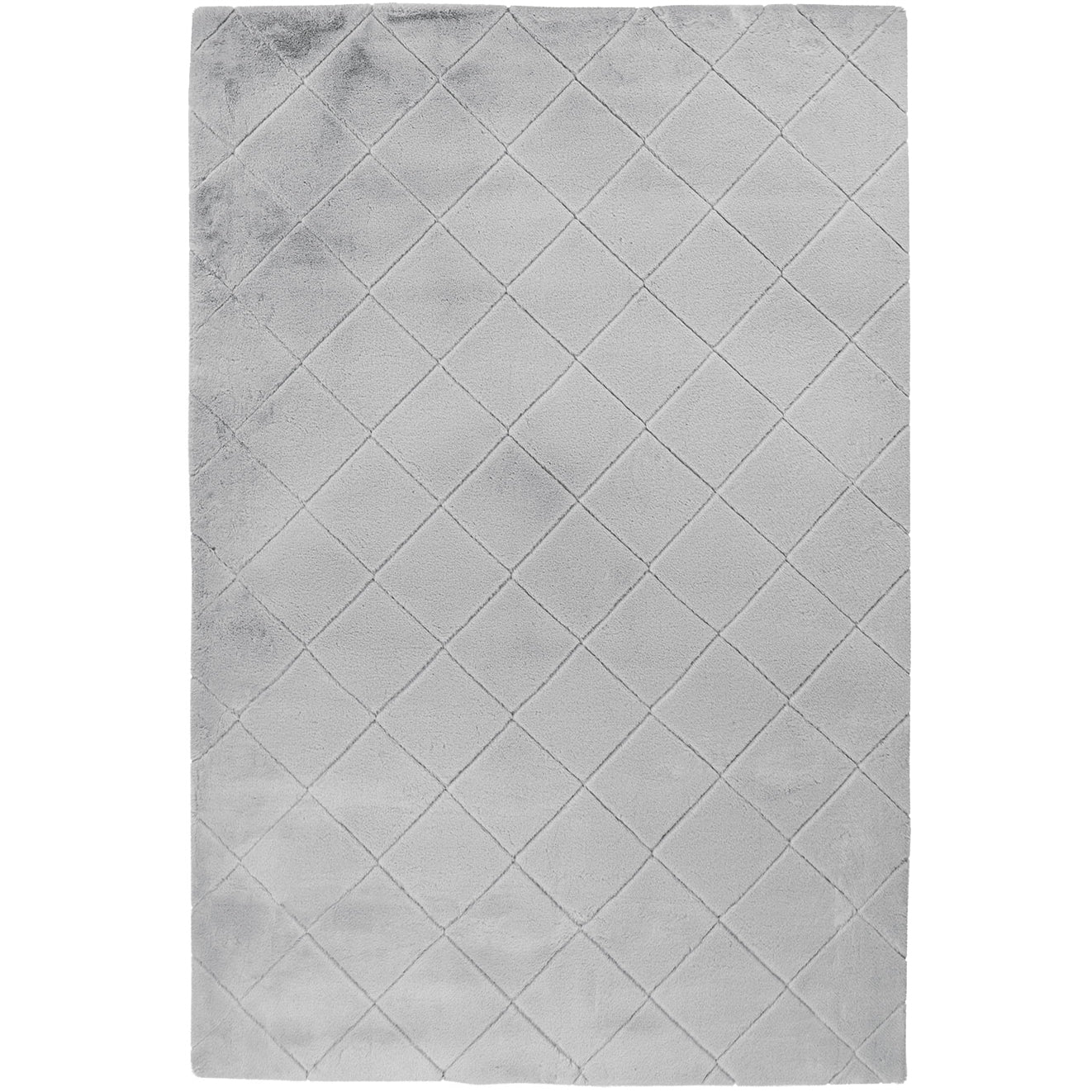 Tapis Super Doux à motif losanges en Relief - Gris souris – STUDIO DECO