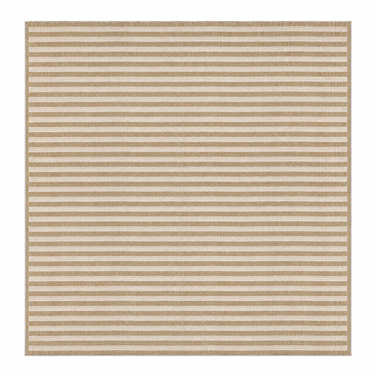 Tapis Carré extérieur aspect jute à Lignes