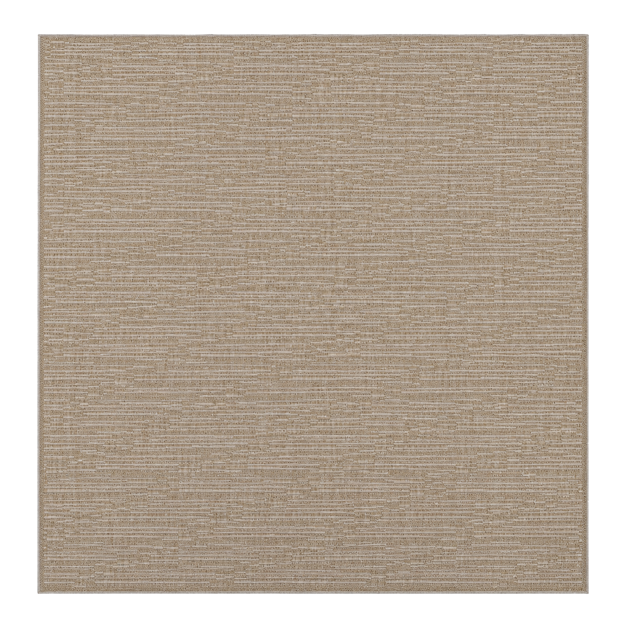 Tapis Carré extérieur aspect jute rayés