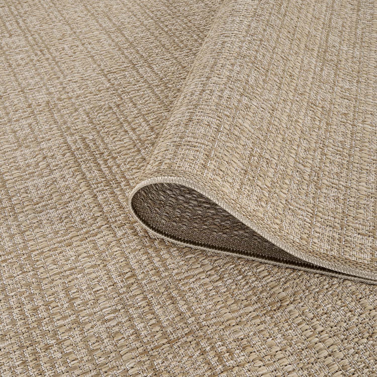 Tapis Carré extérieur aspect jute tissé