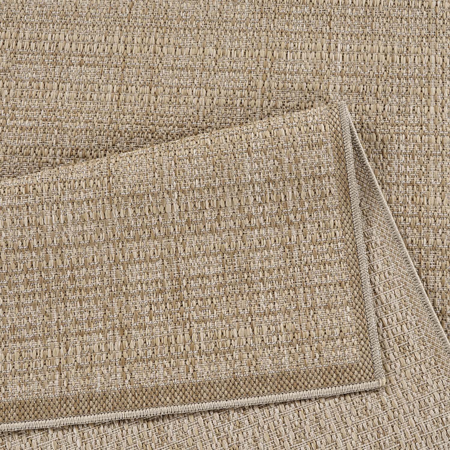 Tapis Carré extérieur aspect jute tissé