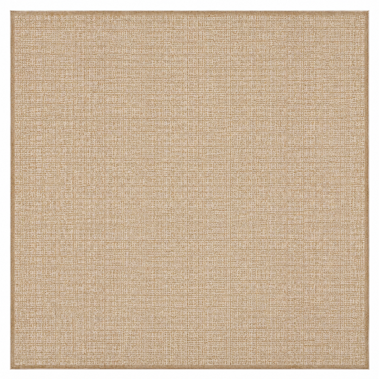 Tapis Carré extérieur aspect jute tissé