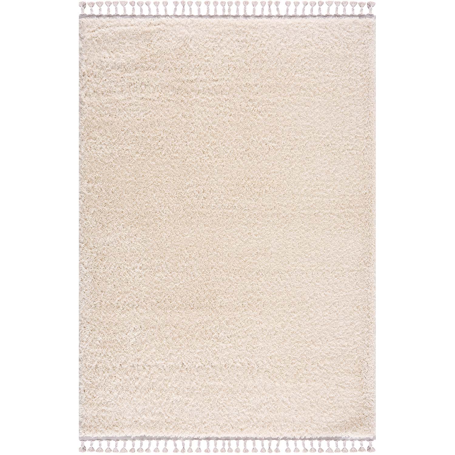 Tapis moelleux à franges tressées - Ecru – STUDIO DECO