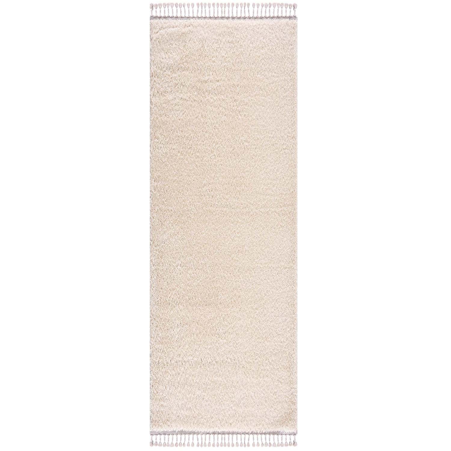 Tapis moelleux à franges tressées - Ecru – STUDIO DECO