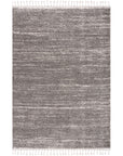 Tapis moelleux chiné à franges tressées - Gris – STUDIO DECO