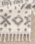 Tapis moelleux à franges tressées Berbère - Crème – STUDIO DECO
