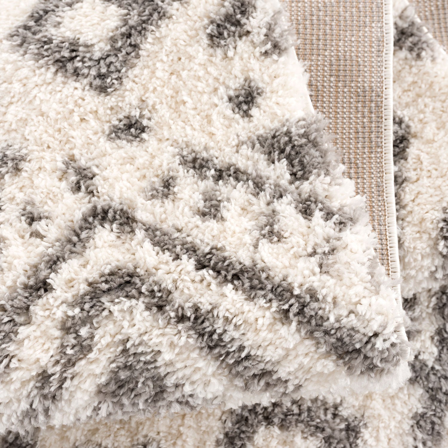 Tapis moelleux à franges tressées Berbère - Crème – STUDIO DECO