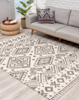 Tapis moelleux à franges tressées Berbère - Crème – STUDIO DECO