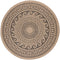 Tapis rond Naturel aspect jute Motif Beige Gris – STUDIO DECO
