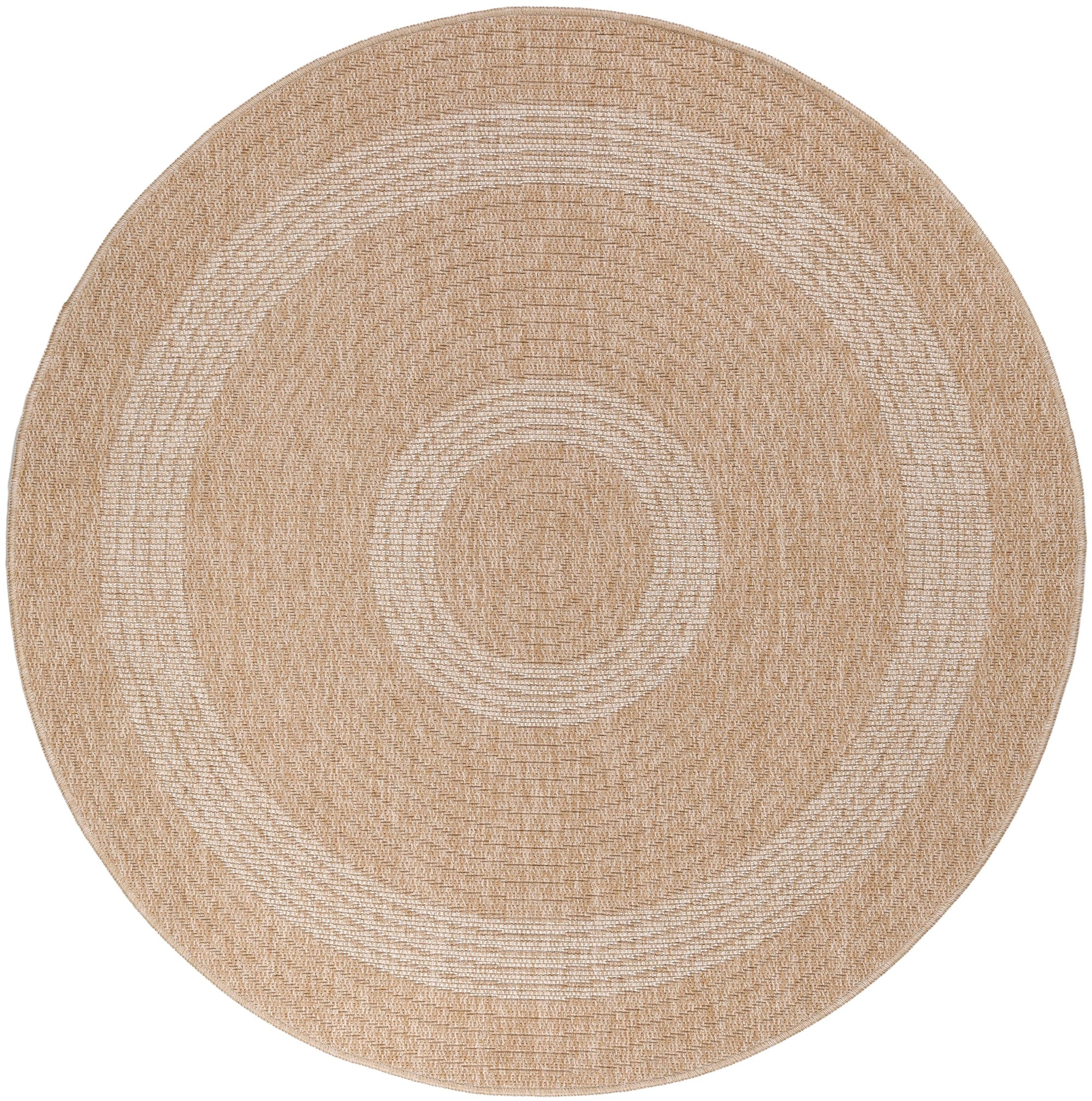 Tapis rond Naturel aspect jute Beige Crème – STUDIO DECO