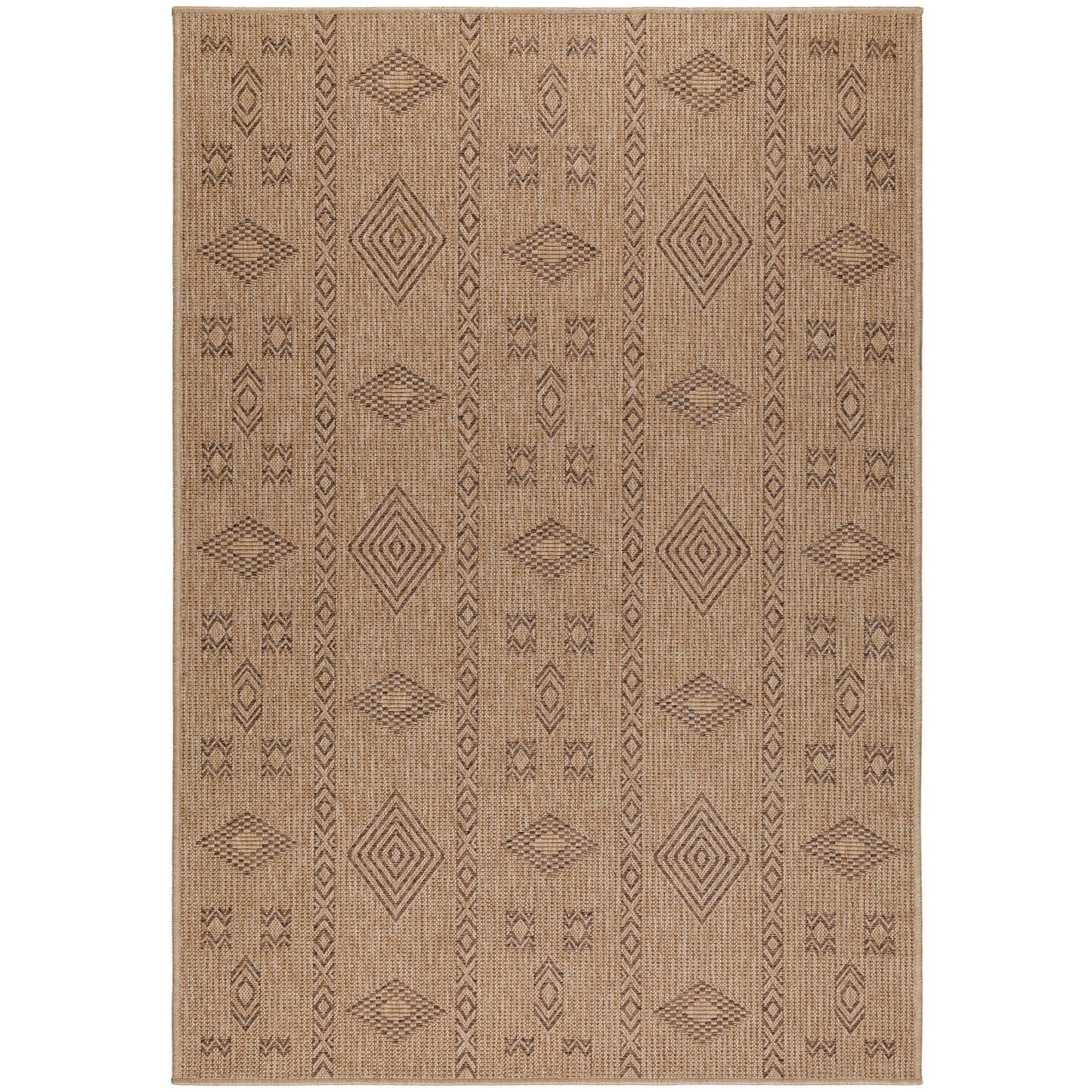 Tapis aspect jute Naturelle Beige et Noir