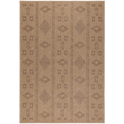 Tapis aspect jute Naturelle Beige et Noir