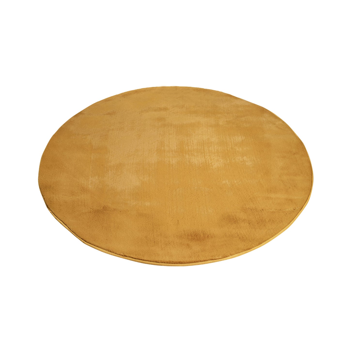 Tapis de Fourrure Rond Velours Ambre