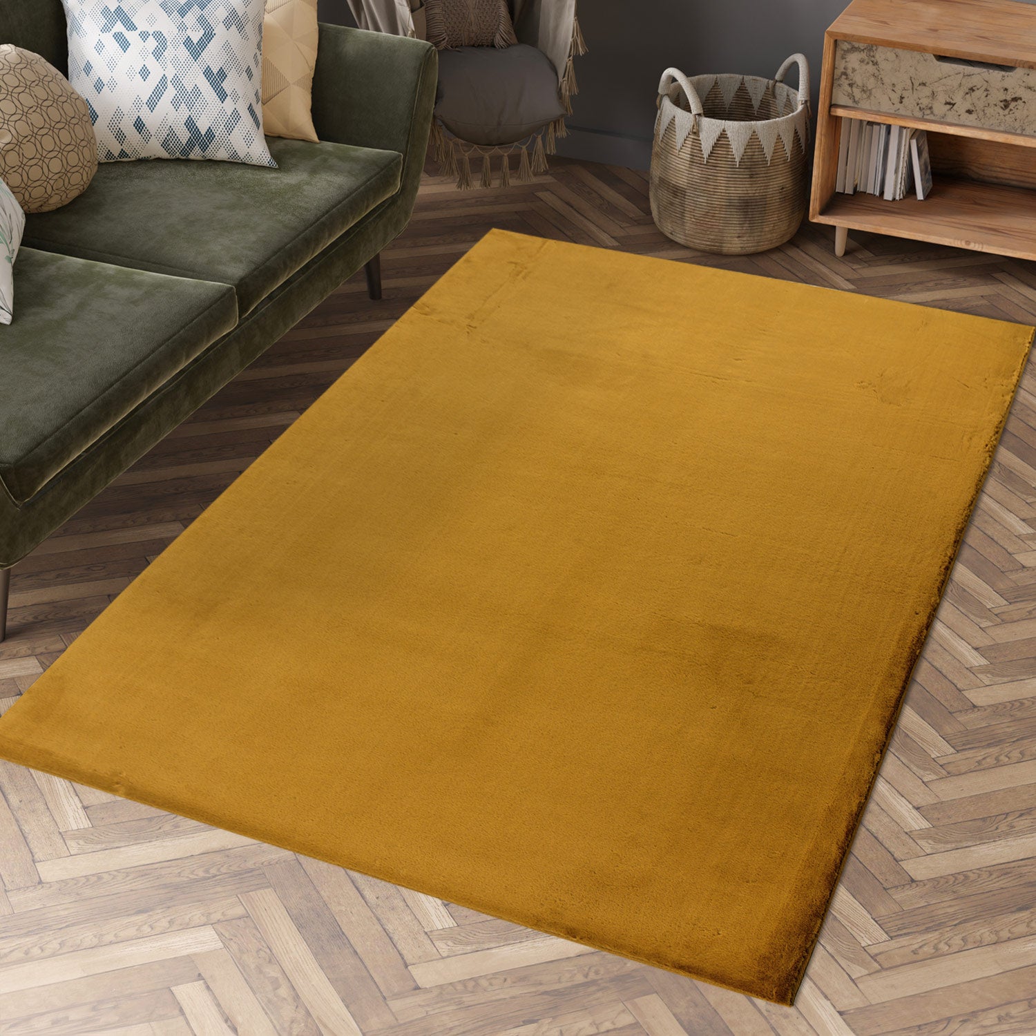 Tapis de Fourrure Velours - Ambre – STUDIO DECO