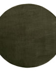 Tapis de Fourrure Rond Velours Vert Forêt – STUDIO DECO